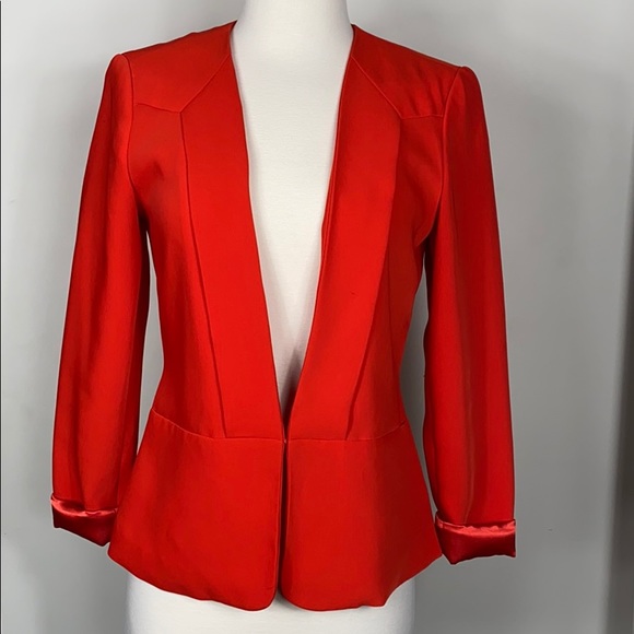 Jennifer Lopez Red Blazer tuxedo jacket - Picture 4 of 15